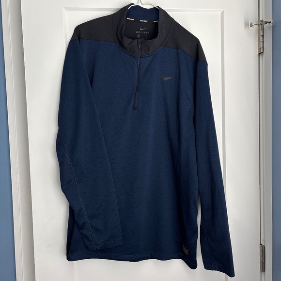 3 for $27! | NIKE GOLF | Men’s Size XL BlK Quarterzip long-sleeved shirt; DriFit - Picture 3 of 6